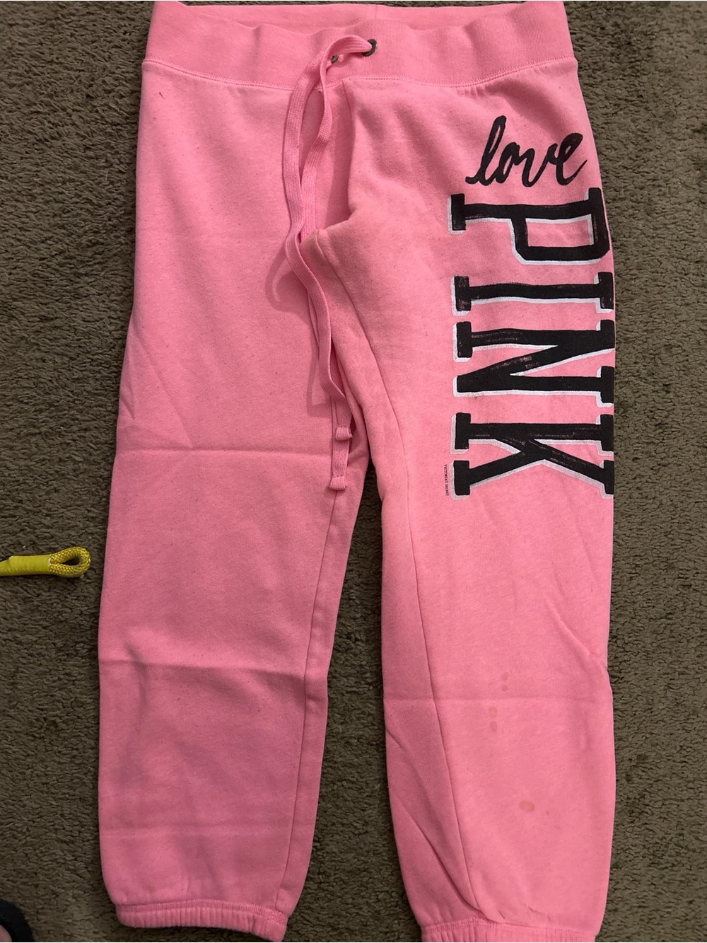 Victoria's Secret PINK Girls' Pink Drawstring Sweatpants with Side Logo
